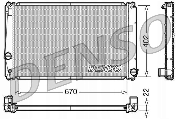 CHŁODNICA WODY DENSO DRM50053
