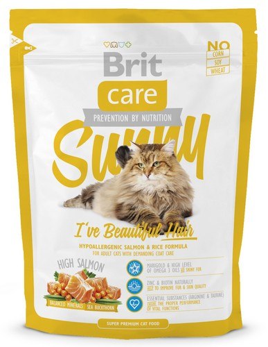 Brit Care Cat New Sunny Beautiful Hair Salmon 400g