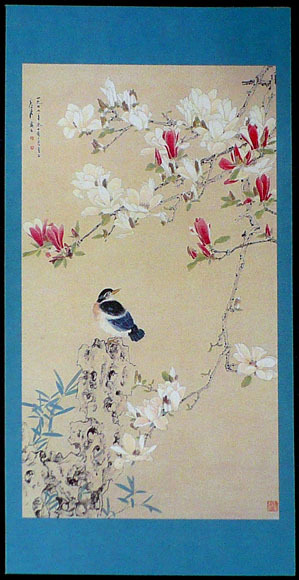 Yan Jiyuan - Magnolie i ptak - Chiny malarstwo