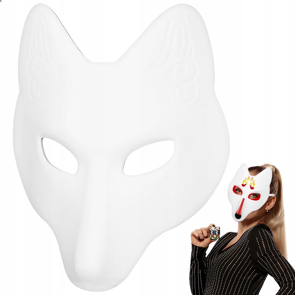 1 pcs empty masquerade mask Unique Creative Universal Blank Therian Mask