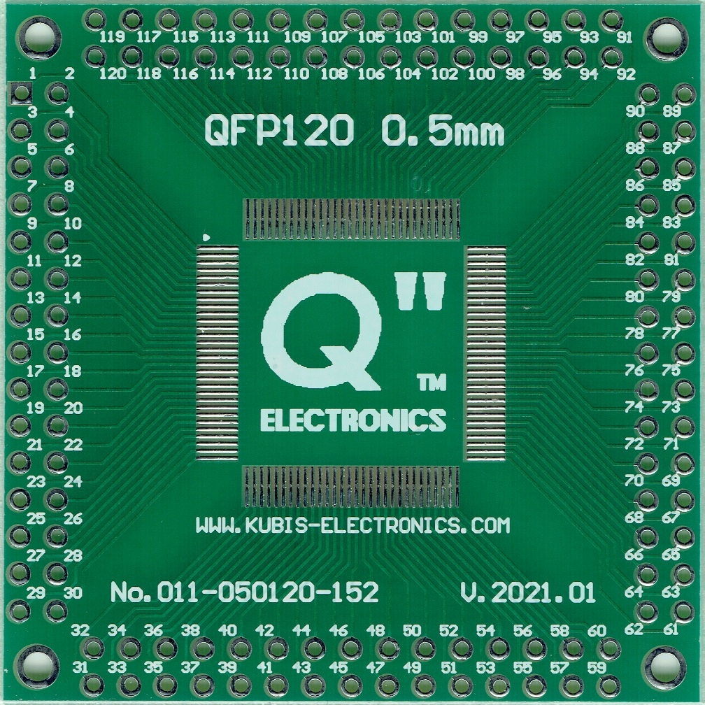 Płytka QFP120,LQFP120 0.50mm na złącze 4 x IDC2x15