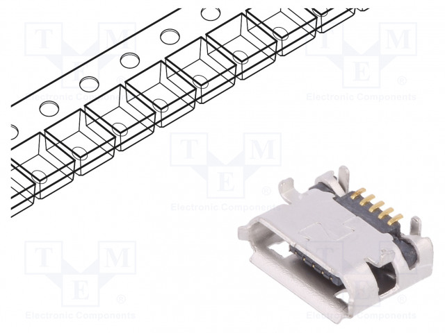 gn. USB B micro na PCB SMT THT PIN 5 x5szt.