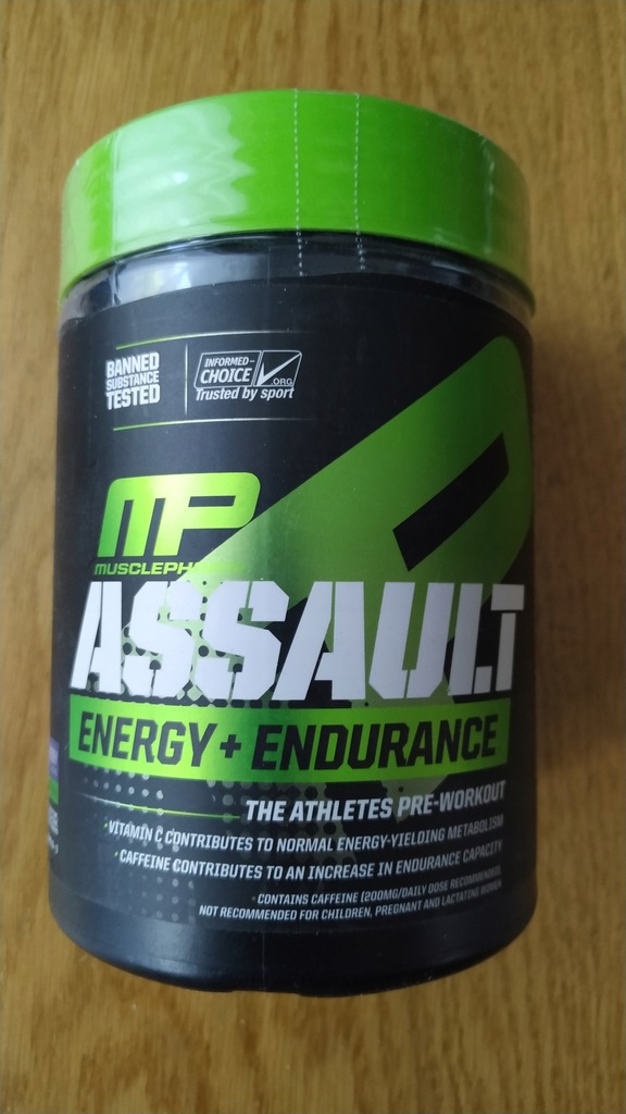 MUSCLE PHARM ASSAULT 345g MEGA POMPA SIŁA DATA