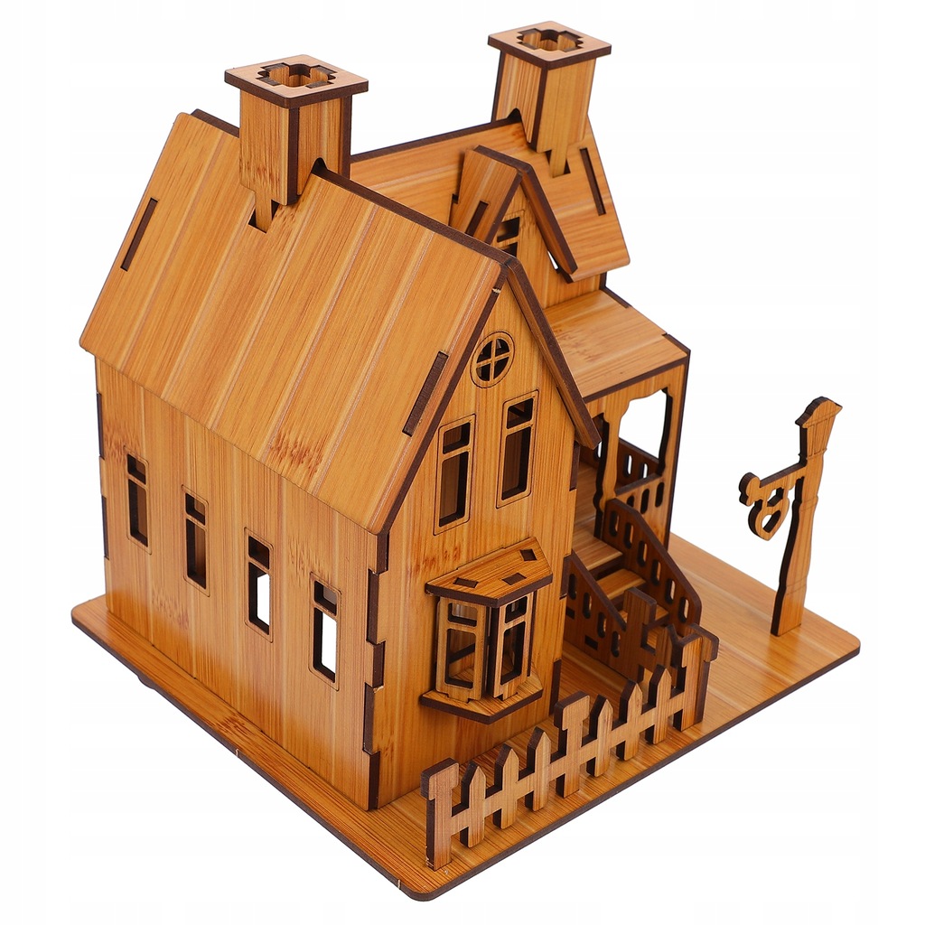 3d House Puzzle Childrens Toys Fireplace Decor