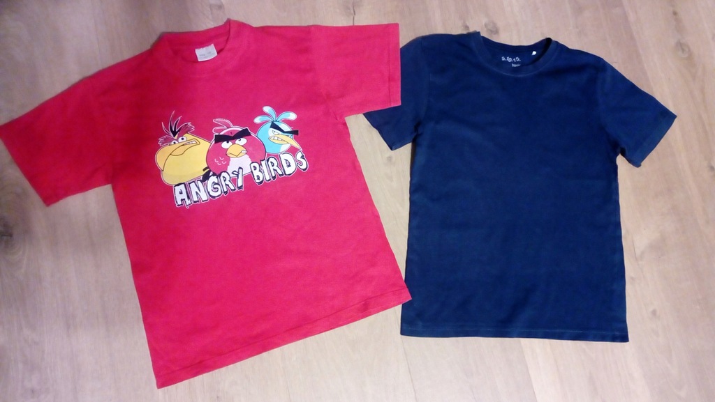 2 T-shirty koszulki Angry Birds i 5.10.15 r 140