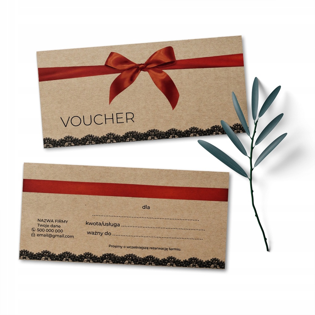 EKO DRUKI bon voucher wzór KOLOR DL x100 +PROJEKT 8923897255