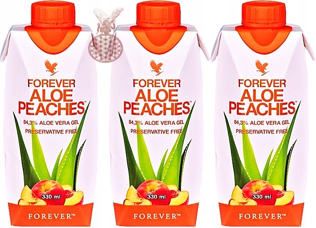 FOREVER ALOE PEACHES Napój z żelem z liścia aloesu + przecier brzoskwiniowy