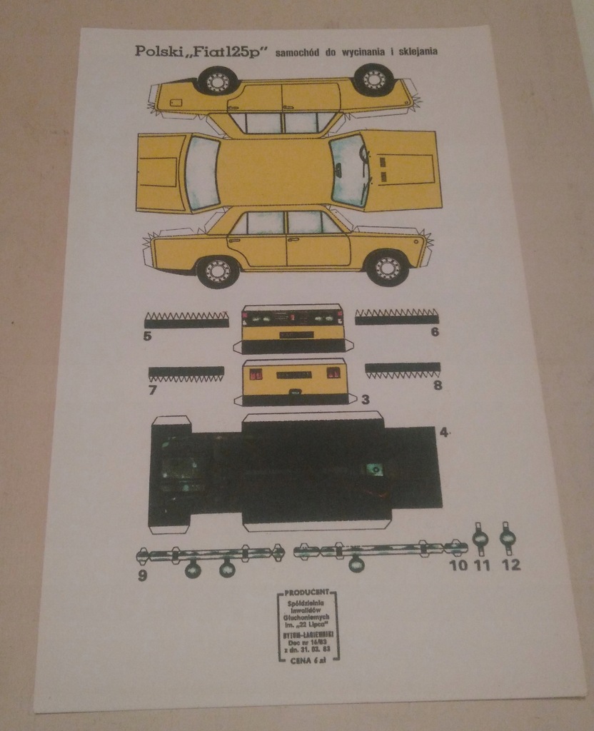 Fso Fiat 125p model do sklejania