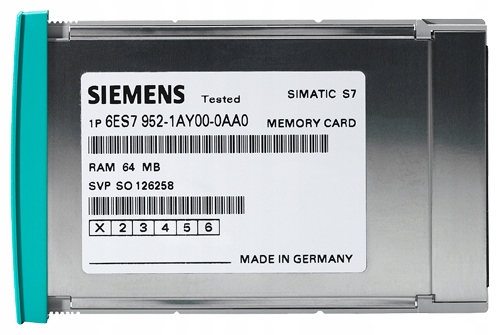 SIMATIC 6ES7952-1AK00-0AA0 S7 RAM Memory Card