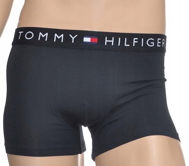 TOMMY HILFIGER BOKSERKI MĘSKIE CZARNE Z LOGO S TUA