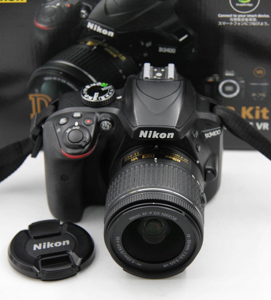 Lustrzanka Nikon D3400 korpus + obiektyw UŻYWANY
