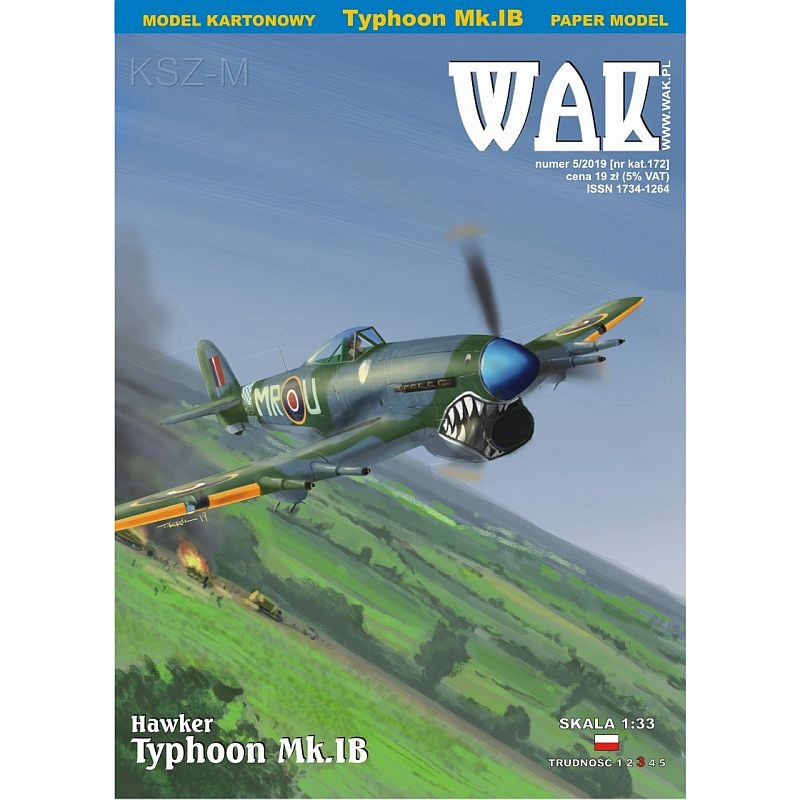 Купить WAK 5/19 - Самолет Hawker Typhoon Mk.IB 1:33: отзывы, фото, характеристики в интерне-магазине Aredi.ru