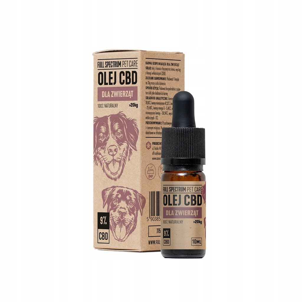 FULL SPECTRUM olejek CBD dla zwierząt 10ml