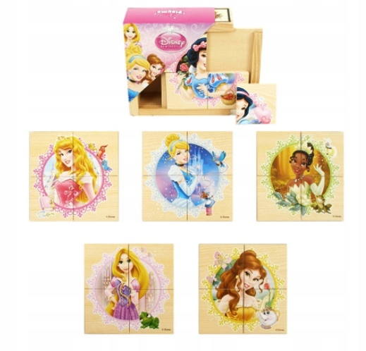 DISNEY DREWNIANE KLOCKI PUZZLE UKŁADANKA RÓŻNE