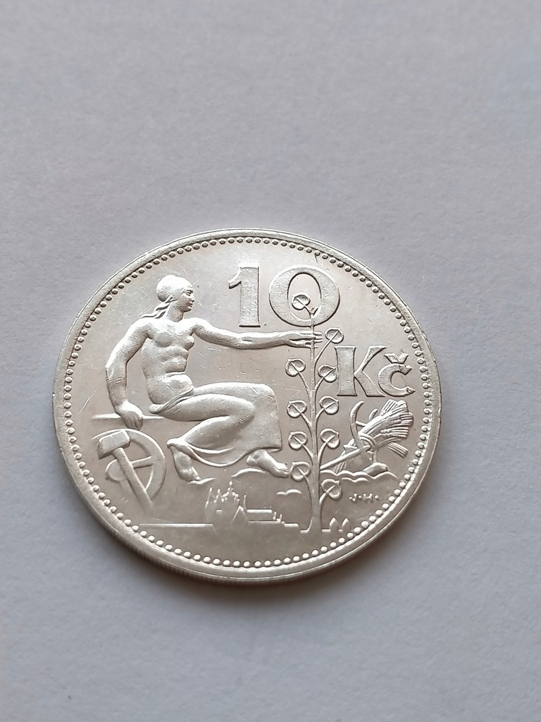 CZECHOSŁOWACJA 10 KORON 1932 r. Ag