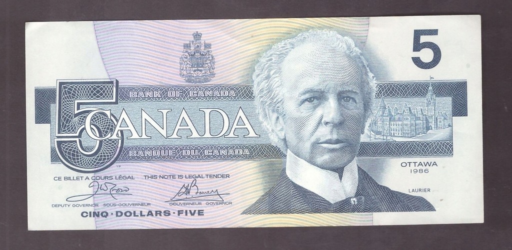 Kanada - Banknot - 5 Dolar 1986 rok