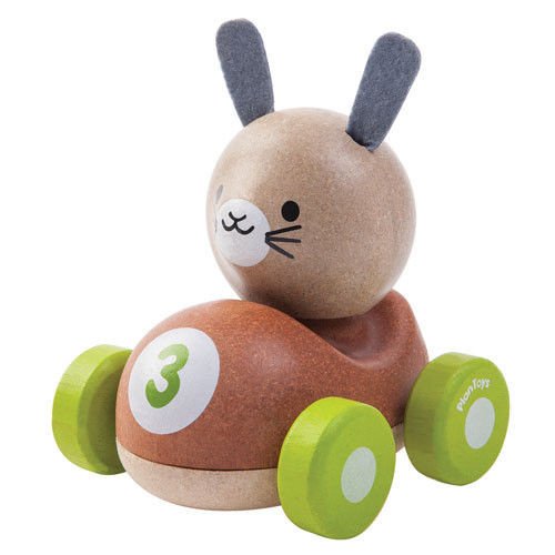 Drewniana wyścigówka królik, Plan Toys 5680