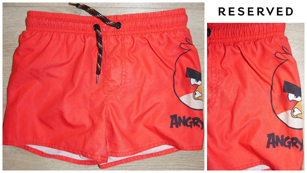 RESERVED KĄPIELÓWKI SZORTY Angry Birds r 110 / 116