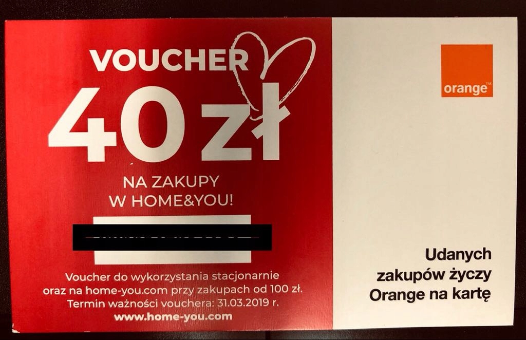 Home And You Karta Podarunkowa Bon Voucher 40 Zl 7764761305 Oficjalne Archiwum Allegro