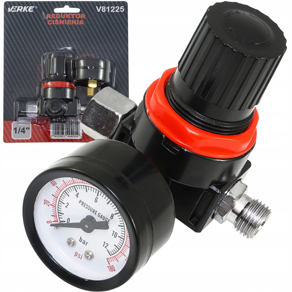 Купить РЕГУЛЯТОР РЕДУКТОРА ДАВЛЕНИЯ ВОЗДУХА 1/4 C VERKE: отзывы, фото и ...