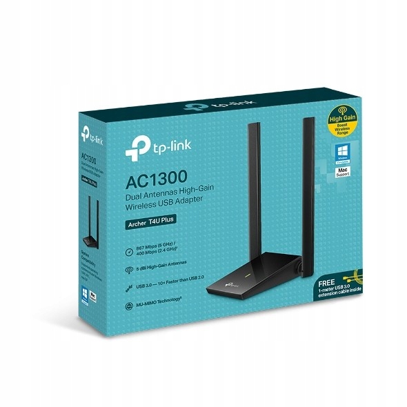 Tp-Link karta sieciowa WiFi Archer T4U Plus USB AC1300