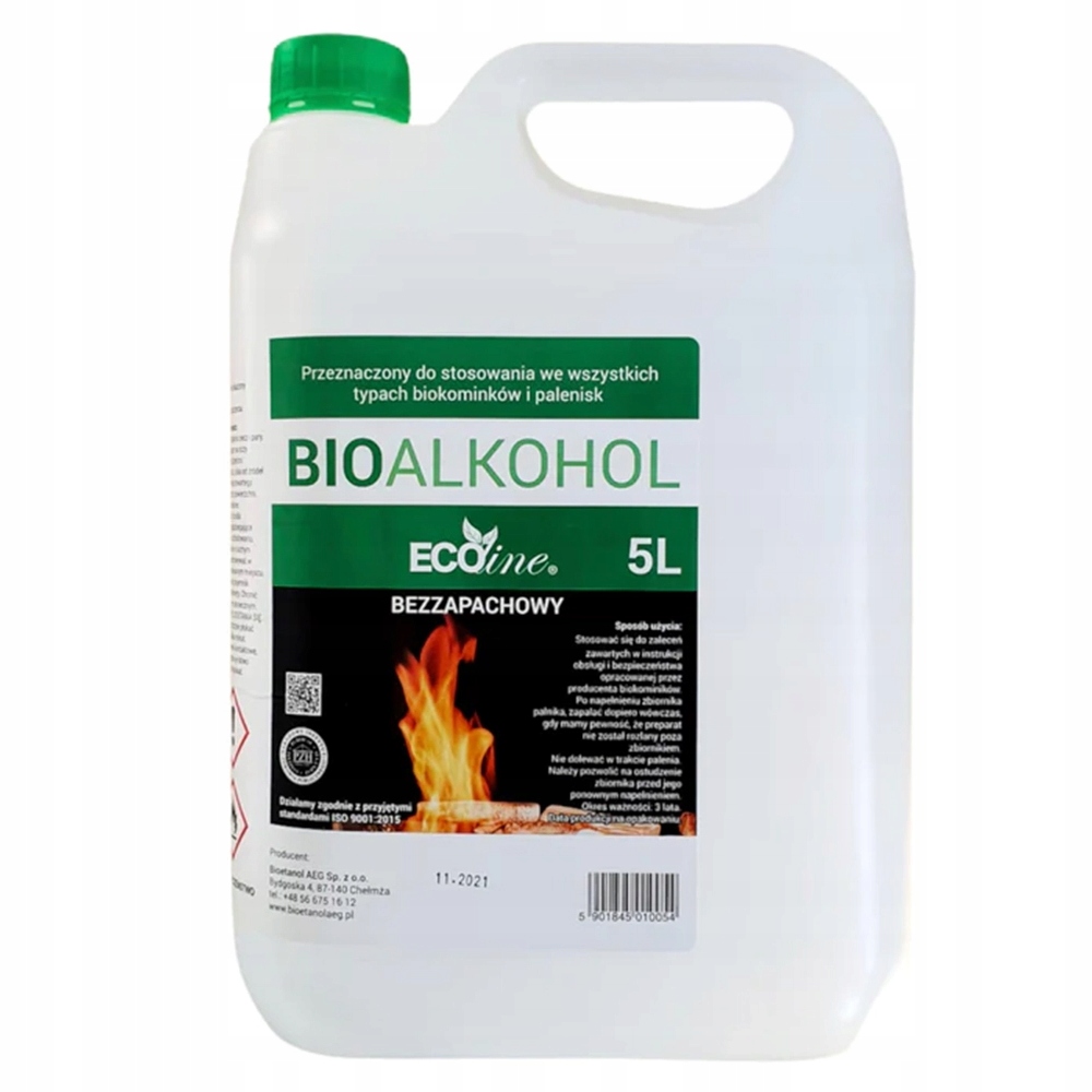 PALIWO DO BIOKOMINKA 5L Biopaliwo / Bioetanol 96% / ATEST PZH