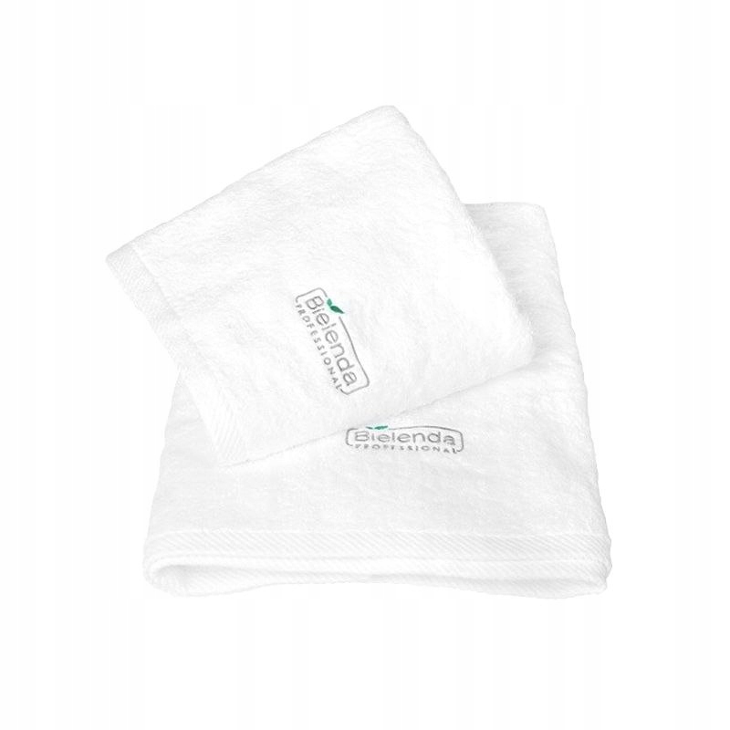 BIELENDA Ręcznik frotte z LOGO 70 x140 - biały tan