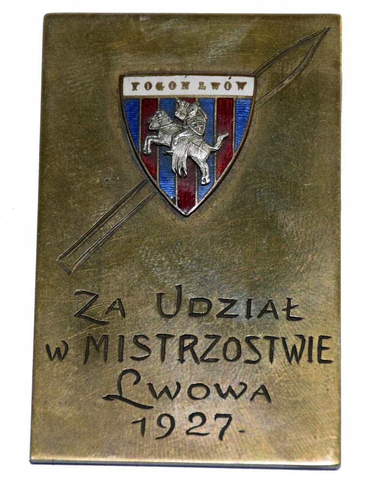 Odznaka Pogoń Lwów plakieta Mistrzostwo w 1927
