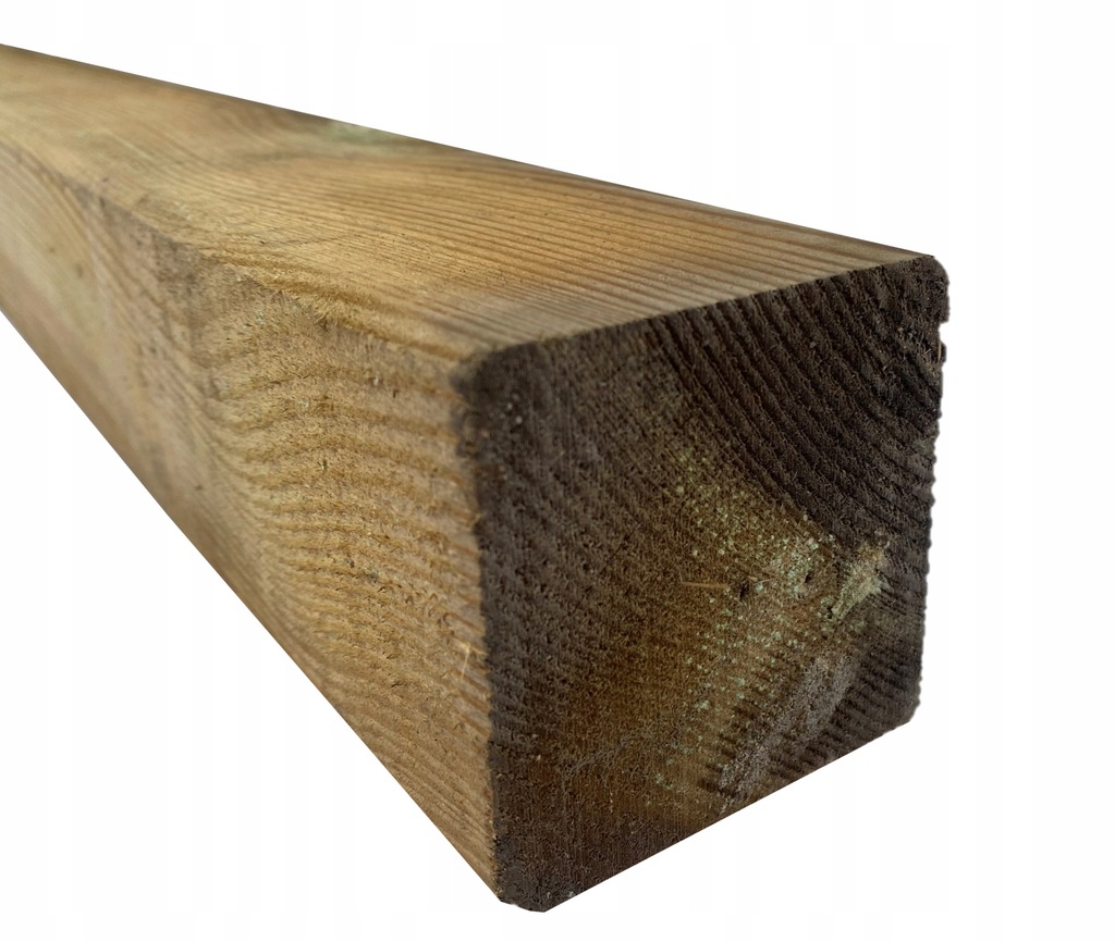 Kantówka drewniana gładka 7x7x270 cm prosta zielona impregnowana USZKODZONA