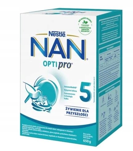 Nestle Nan Optipro 5 mleko modyfikowane 650g USZKODZONE