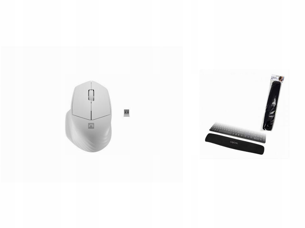 MYSZKA BEZPRZEWODOWA Natec Siskin 2 biała cichy klik + PODKŁADKA!