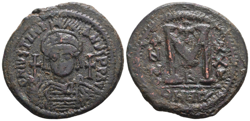 R19. Justynian I, duży follis i ciężki follis, Antiochia