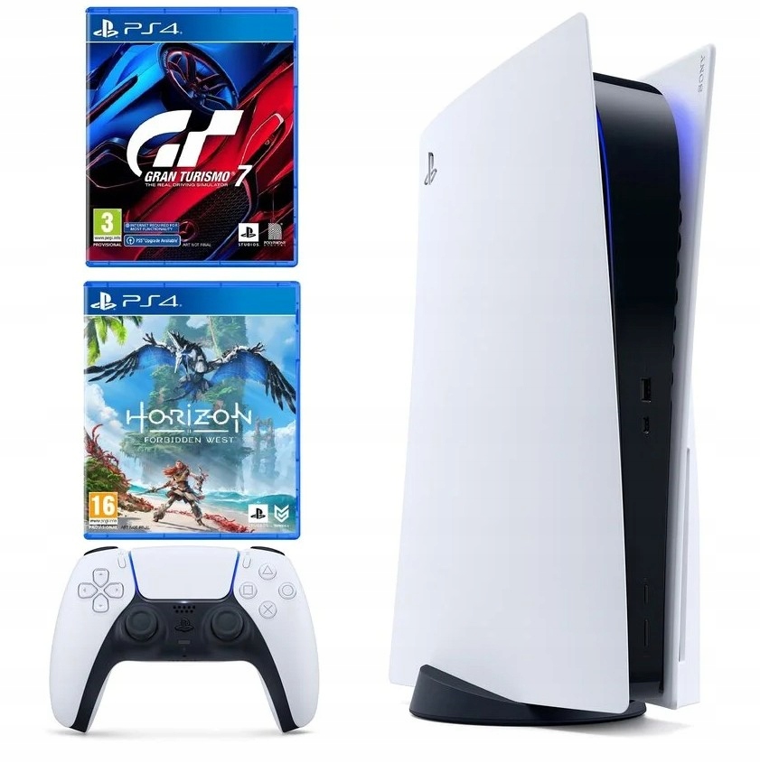 Konsola SONY PlayStation 5 PS5+Gry Gwarancja 4 w 1