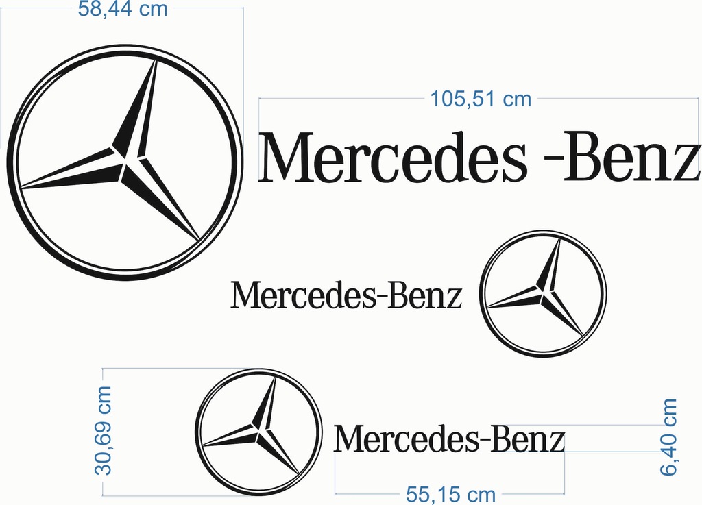 Mercedes naklejki naklejka MASKA + BOKI - 11639831774 - oficjalne ...