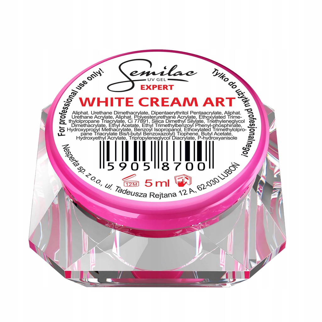 SEMILAC UV GEL EXPERT WHITE CREAM ART 5ML