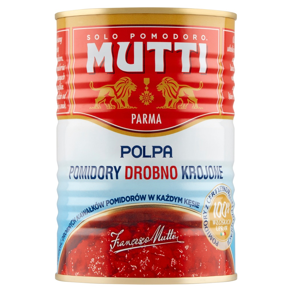 Mutti Pomidory Drobno Krojone Bez Skórek 400g