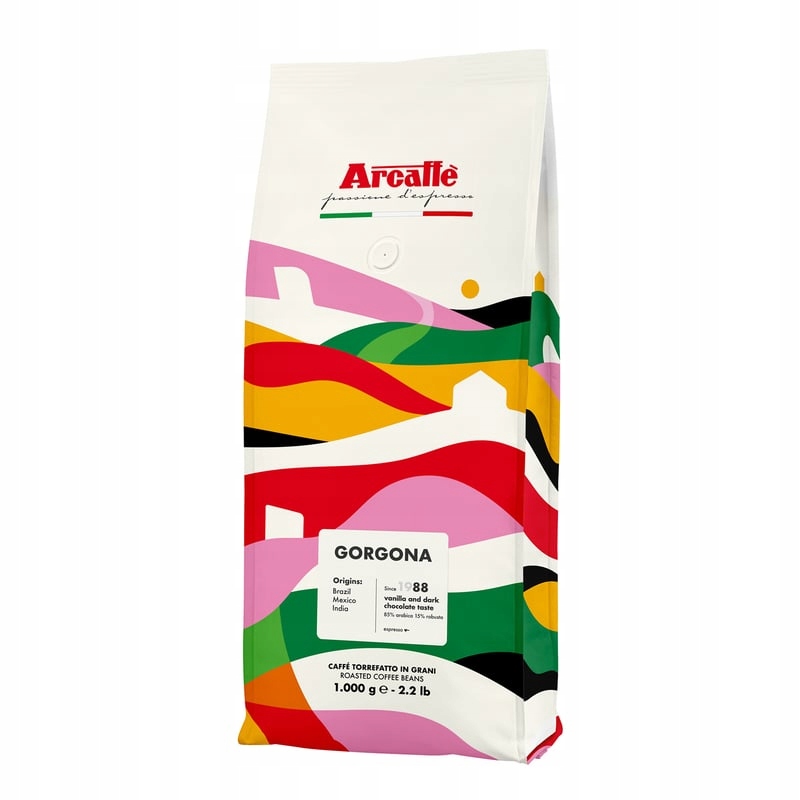 Prawdziwa włoska kawa ziarnista - Arcaffe Gorgona 1000 g Jakość Speciality