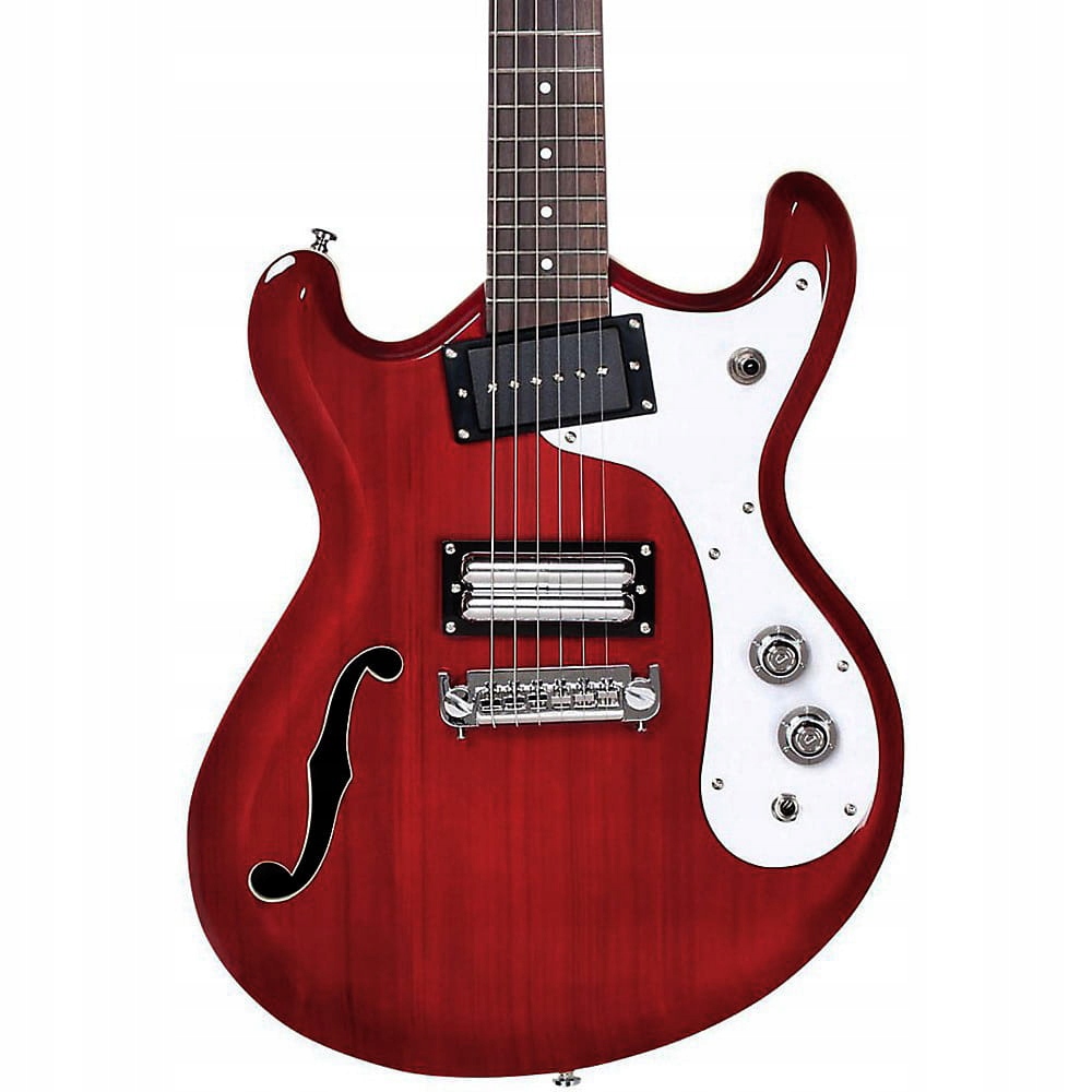 ギター DANELECTRO THE 66 Tranceparent Red Gitara elektryczna Danelectro '66 Transparent Red