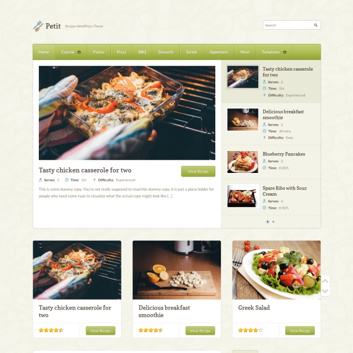 Szablon Petit WordPress Theme