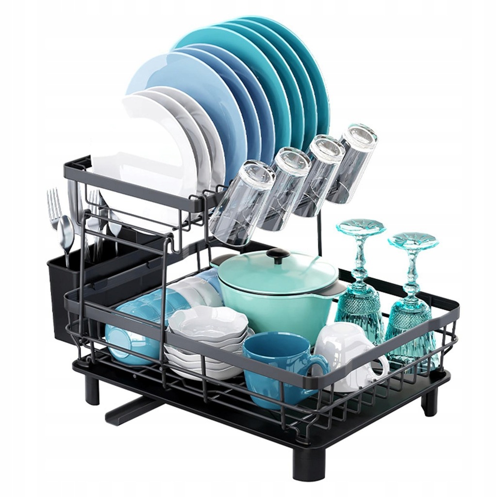 Over Sink Dish Rack Basket Shelf Large Dish Drying 12947742126