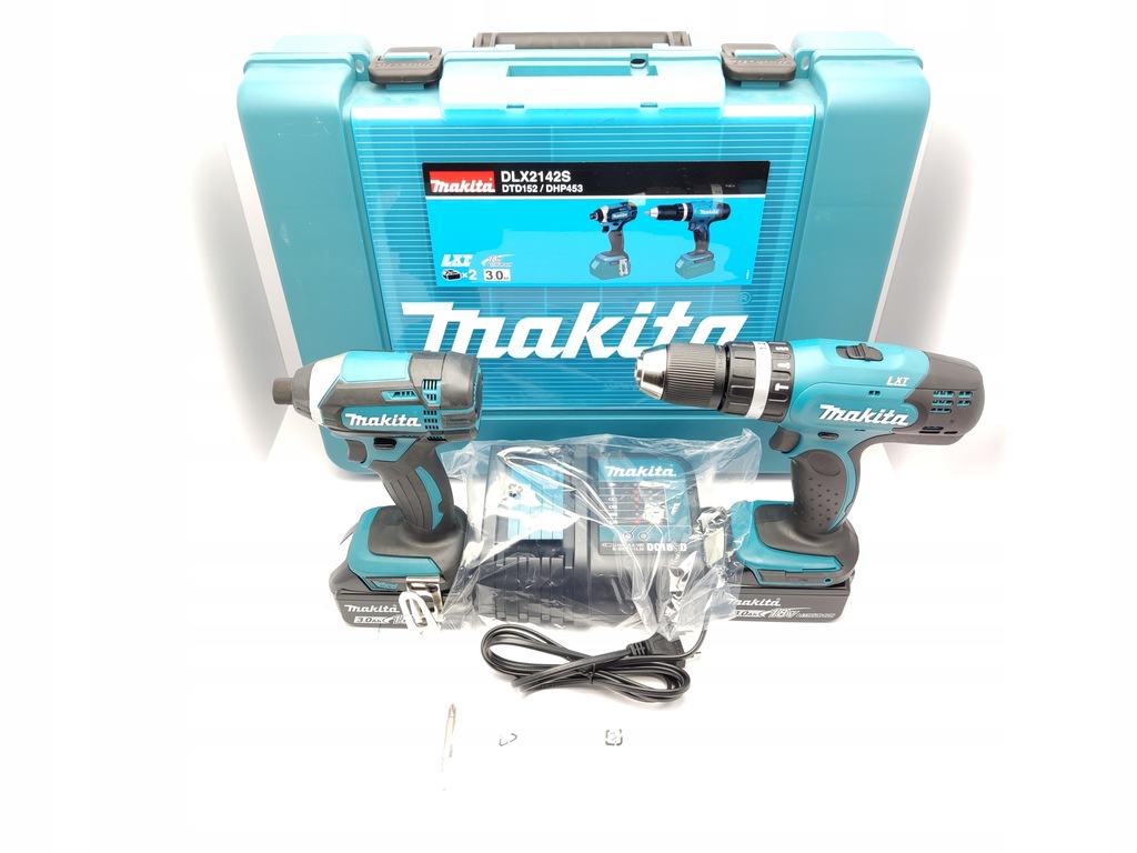 MAKITA DLX2142S DHP453 DTD152 2x AKU AD 10001574504 oficjalne archiwum Allegro