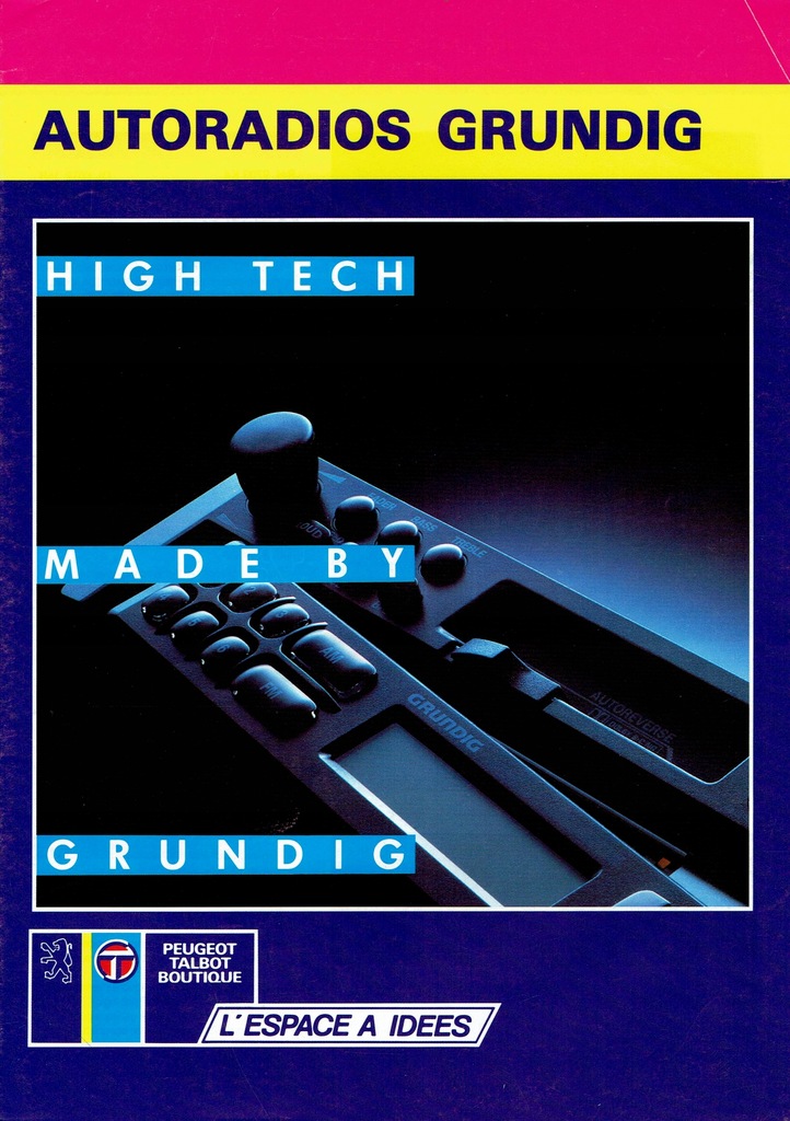 GRUNDIG Auto Radio - 1990 Katalog 4 strony