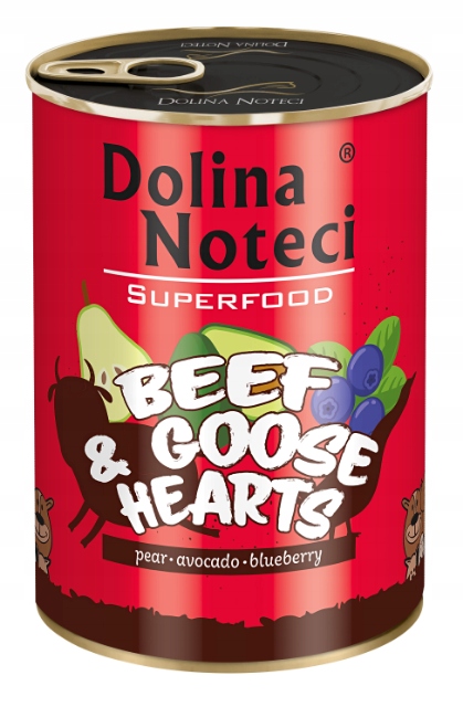 DOLINA NOTECI SUPERFOOD Wołowina serca z gęsi 400g