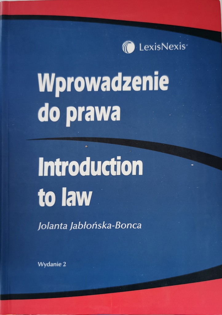 WPROWADZENIE DO PRAWA Jolanta Jabłońska-Bonca