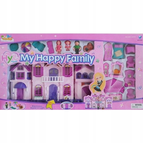 Ekskluzywny domek dla lalek z funkcjonalnymi pomieszczeniami 040477
