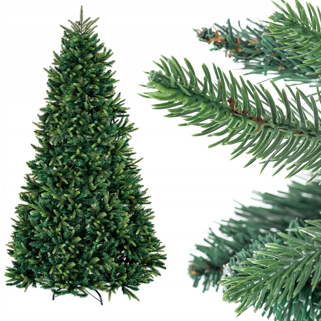 SZTUCZNA CHOINKA PE + PCV ZIELONA 180 cm PE 04 DWUKOLOROWA + STOJAK