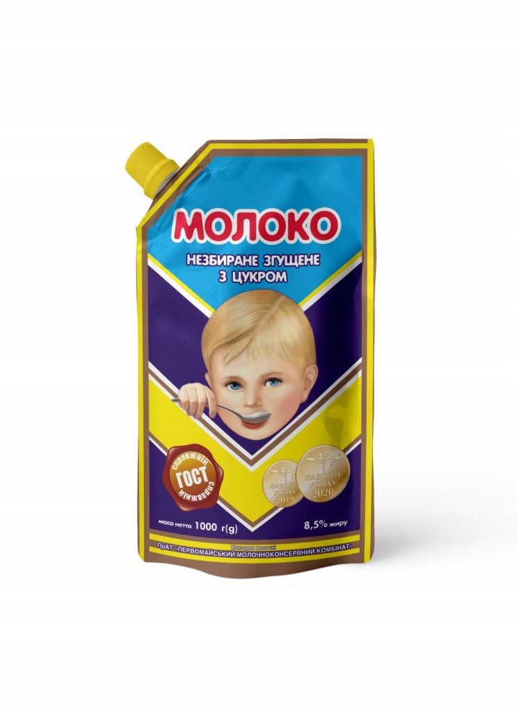 Mleko skondensowane, mleko zagęszczone Pervomaysk 1000 ml