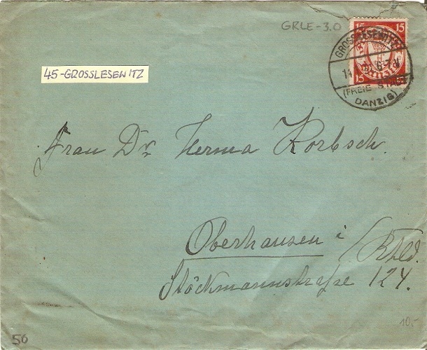 Danzig M45 - stempel GROSSLESEWITZ