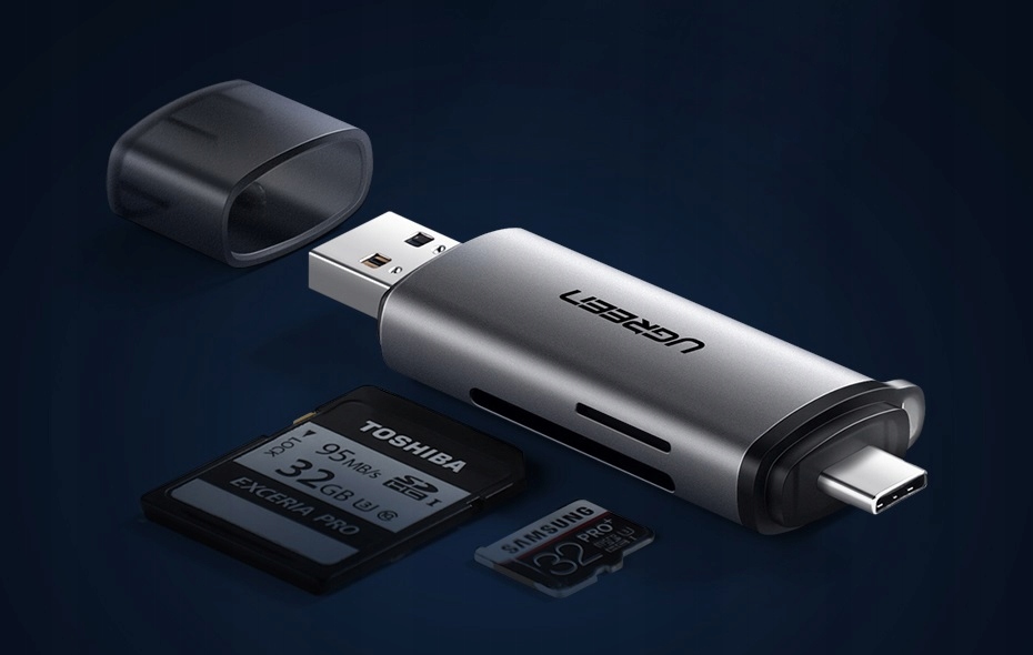 Купить UGREEN Устройство чтения карт SD microSD USB-адаптер USB-C: отзывы, фото, характеристики в интерне-магазине Aredi.ru