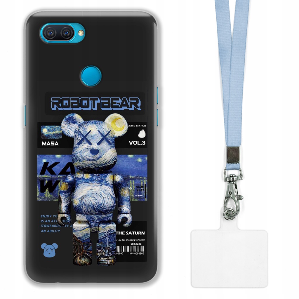 ETUI DO OPPO A12 5G OCHRONA CASE + SMYCZ SZARA KAWS DLA NASTOLATKÓW WZ